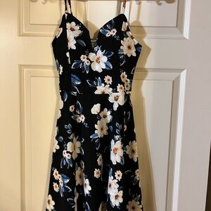 Floral Black Dress